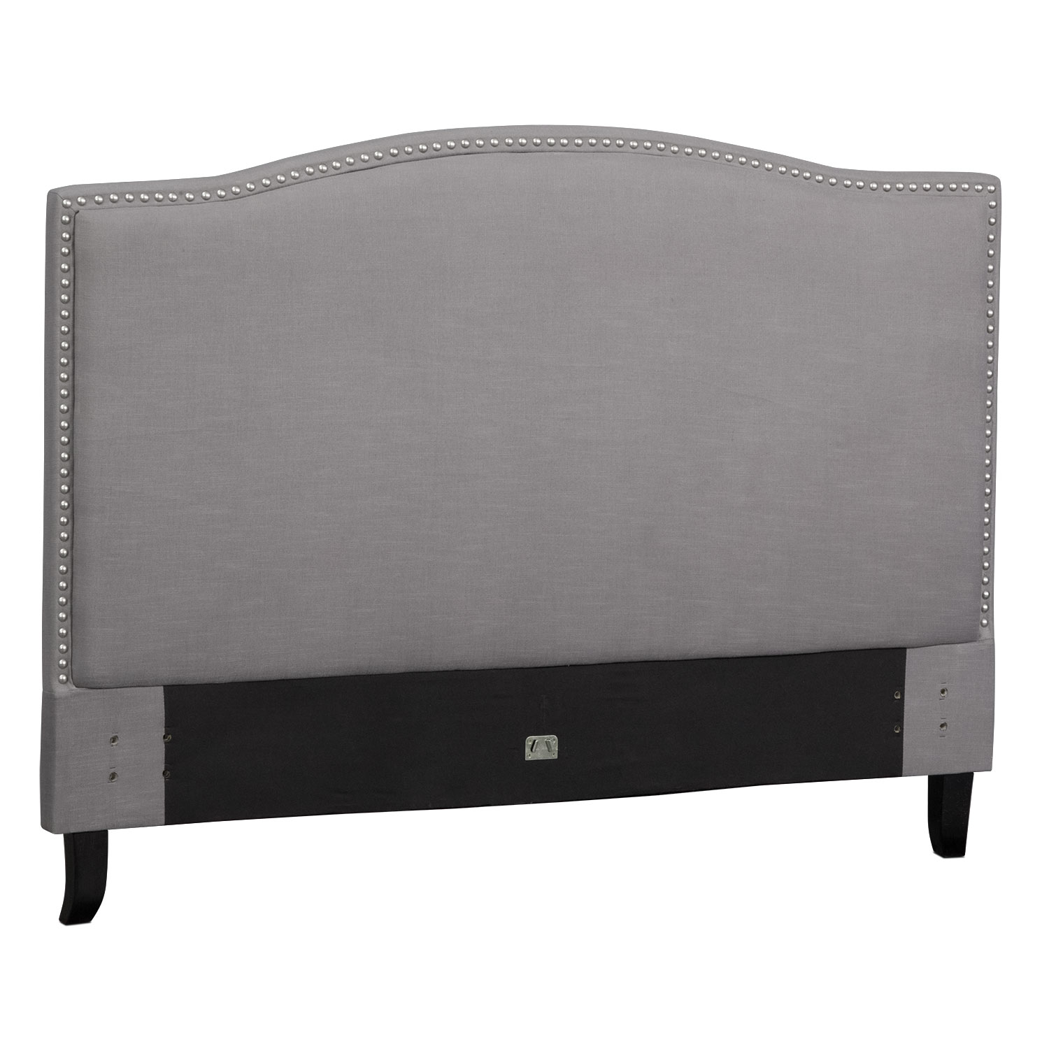 Aubrey Queen Upholstered Headboard Gray American Signature Furniture 