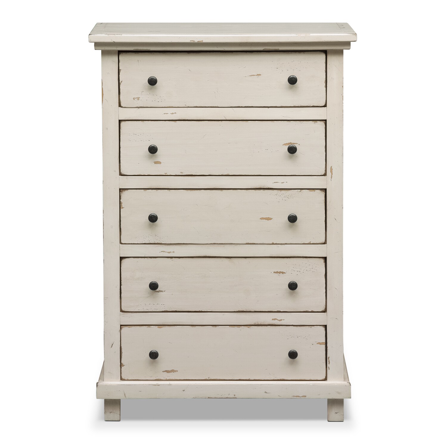 James 5-Drawer Chest - White | Value City Furniture