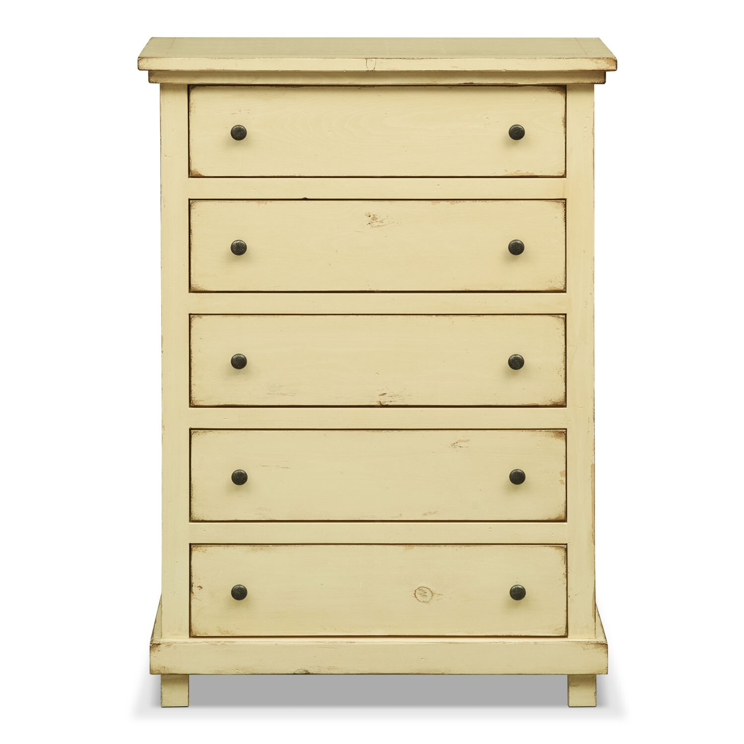 James 5-Drawer Chest - Yellow | Value City Furniture