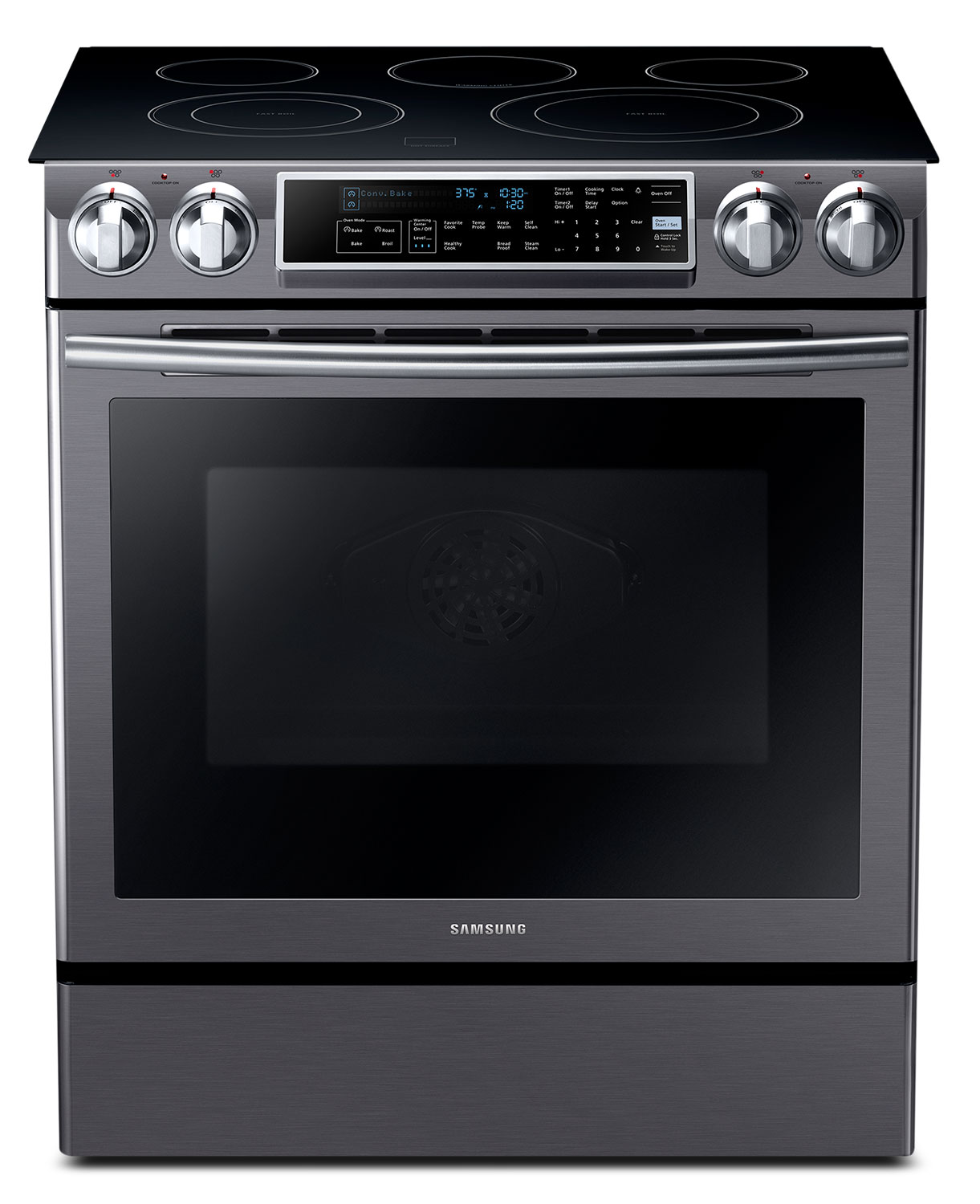Samsung 5.8 Cu. Ft. SlideIn Electric Range NE58K9500SG The Brick