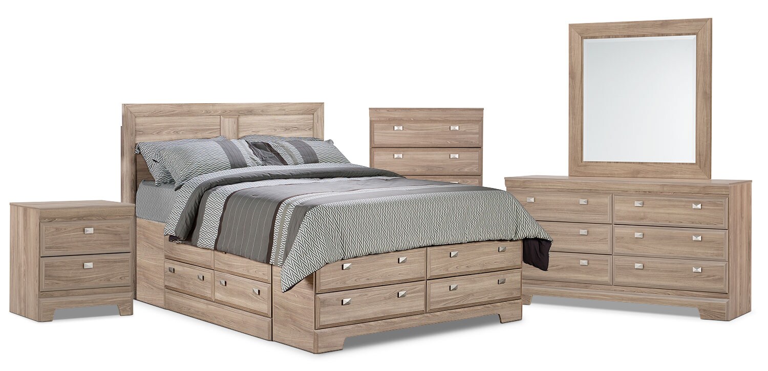 Yorkdale Light Queen Storage Bed The Brick