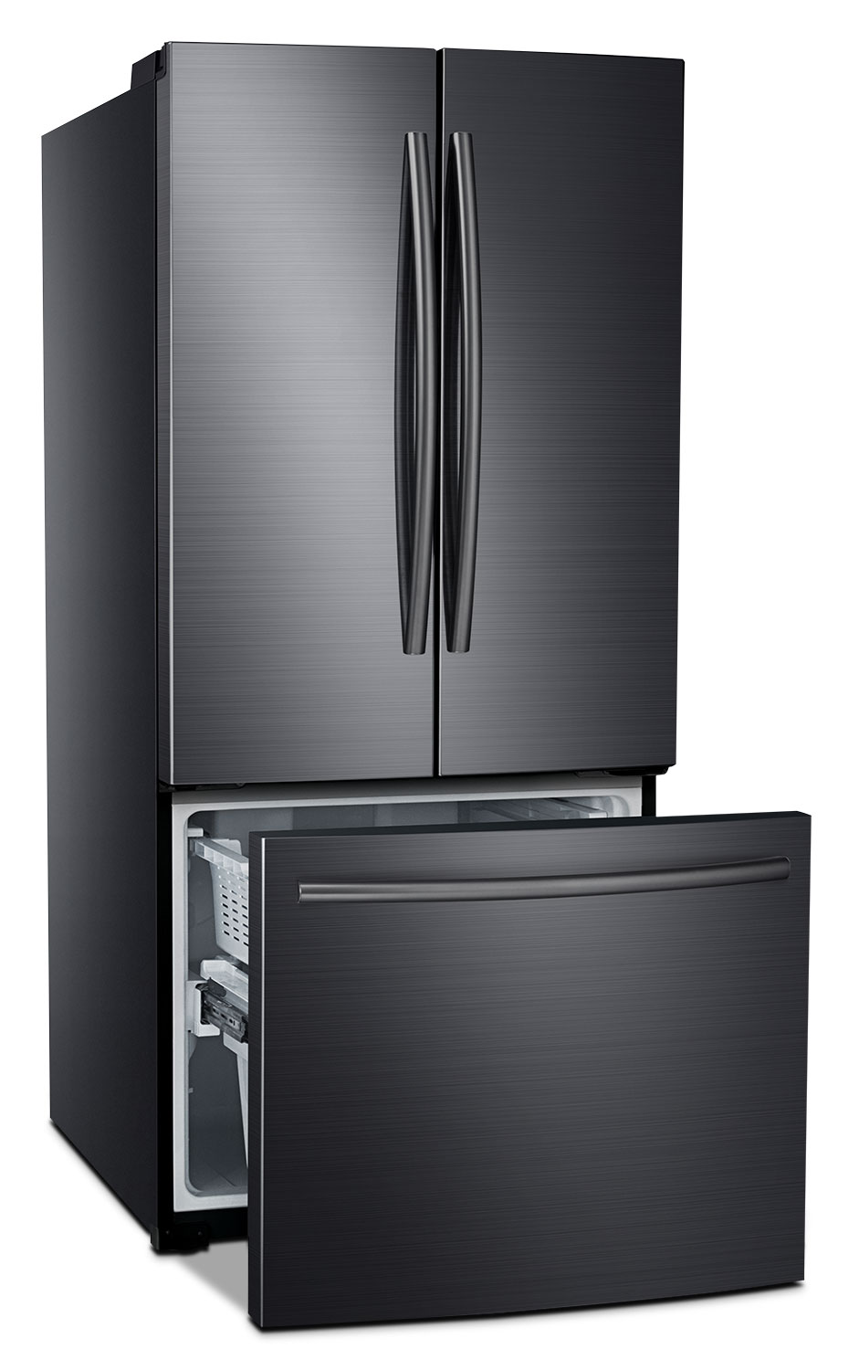 Samsung 22 Cu. Ft. FrenchDoor Refrigerator Black Stainless Steel