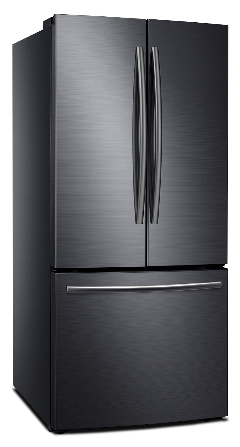 smasung 4 door black stainless steel refrigerator