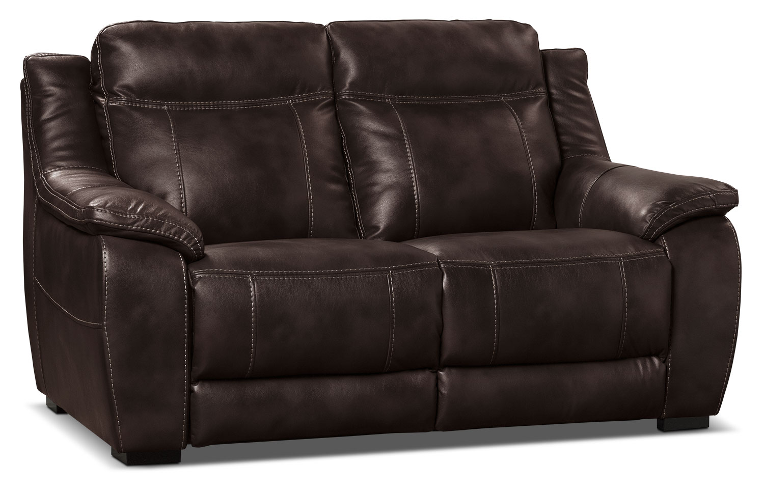 Novo LeatherLook Fabric Loveseat Brown The Brick
