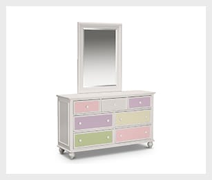 Colorworks dresser and mirror