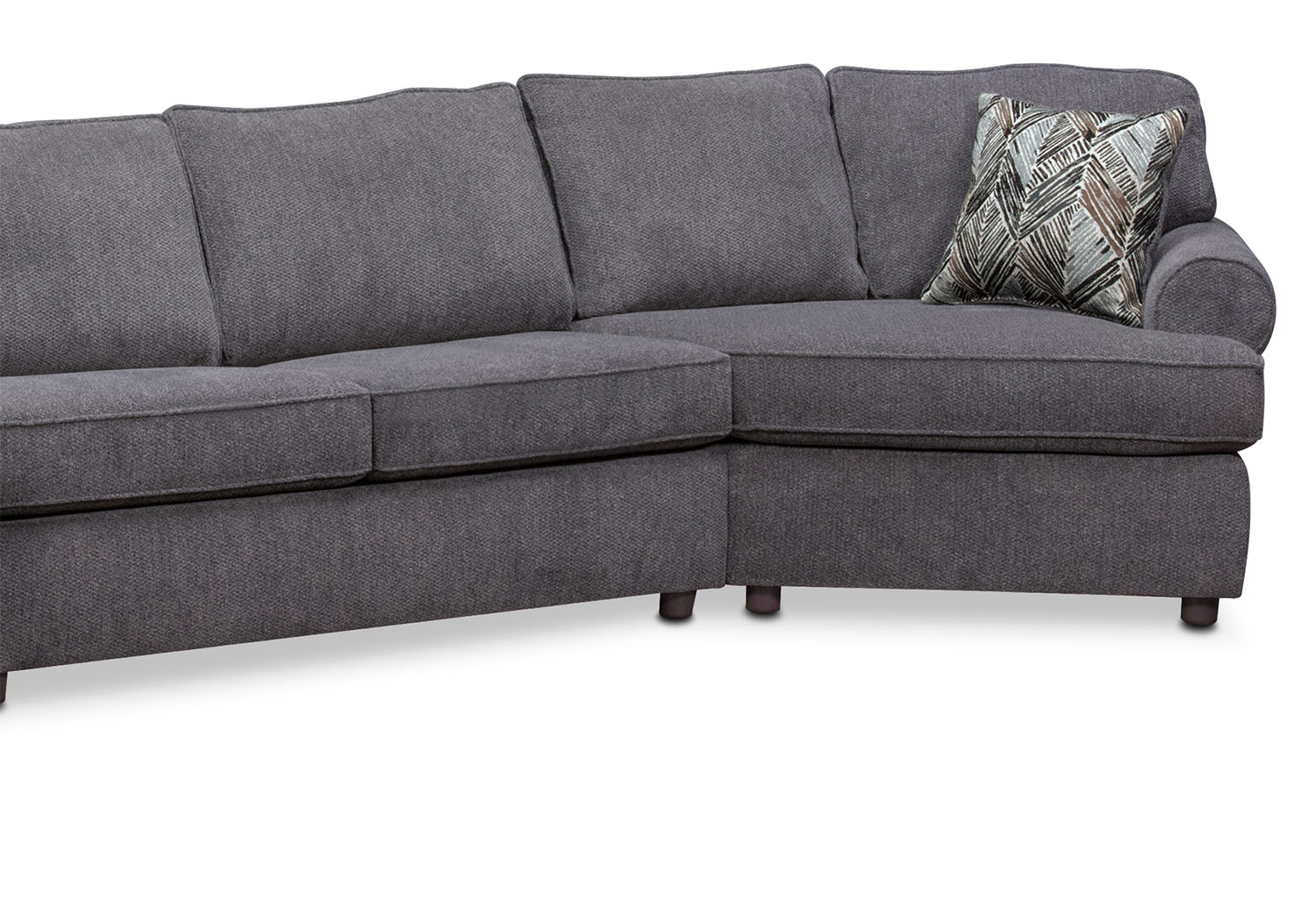 Lakelyn 3Piece Sectional with 2 Cuddlers Charcoal American