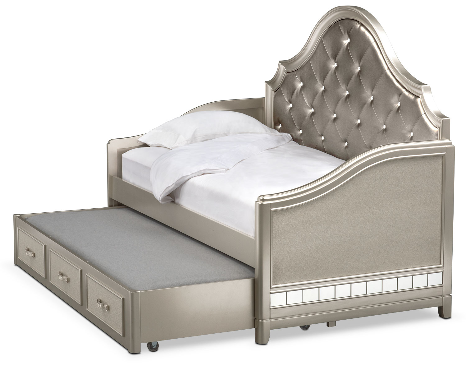 Serena Twin Daybed with Trundle Platinum Value City Furniture