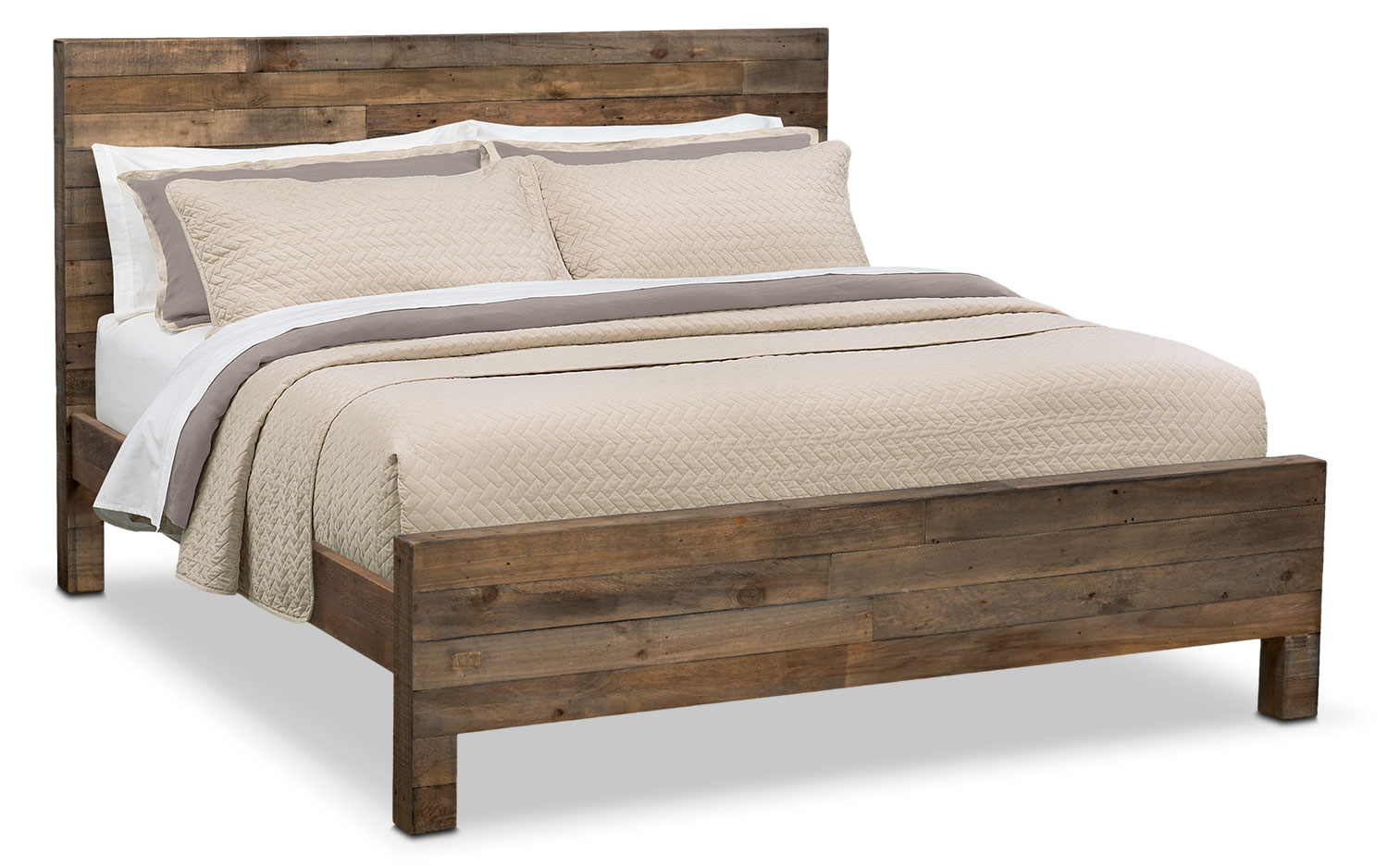 Rancho King Bed Pine American Signature Furniture
