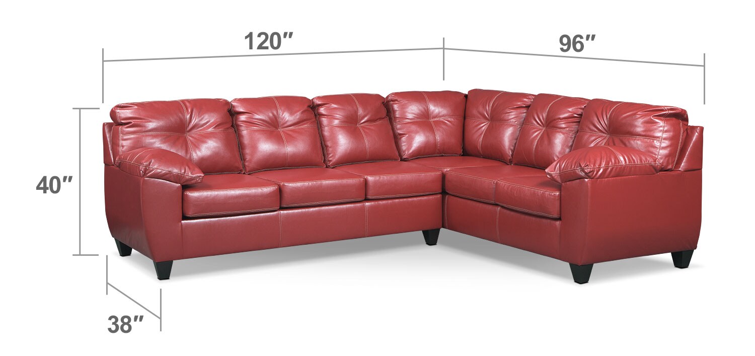 Rialto 2Piece Sectional with LeftFacing Innerspring Sleeper