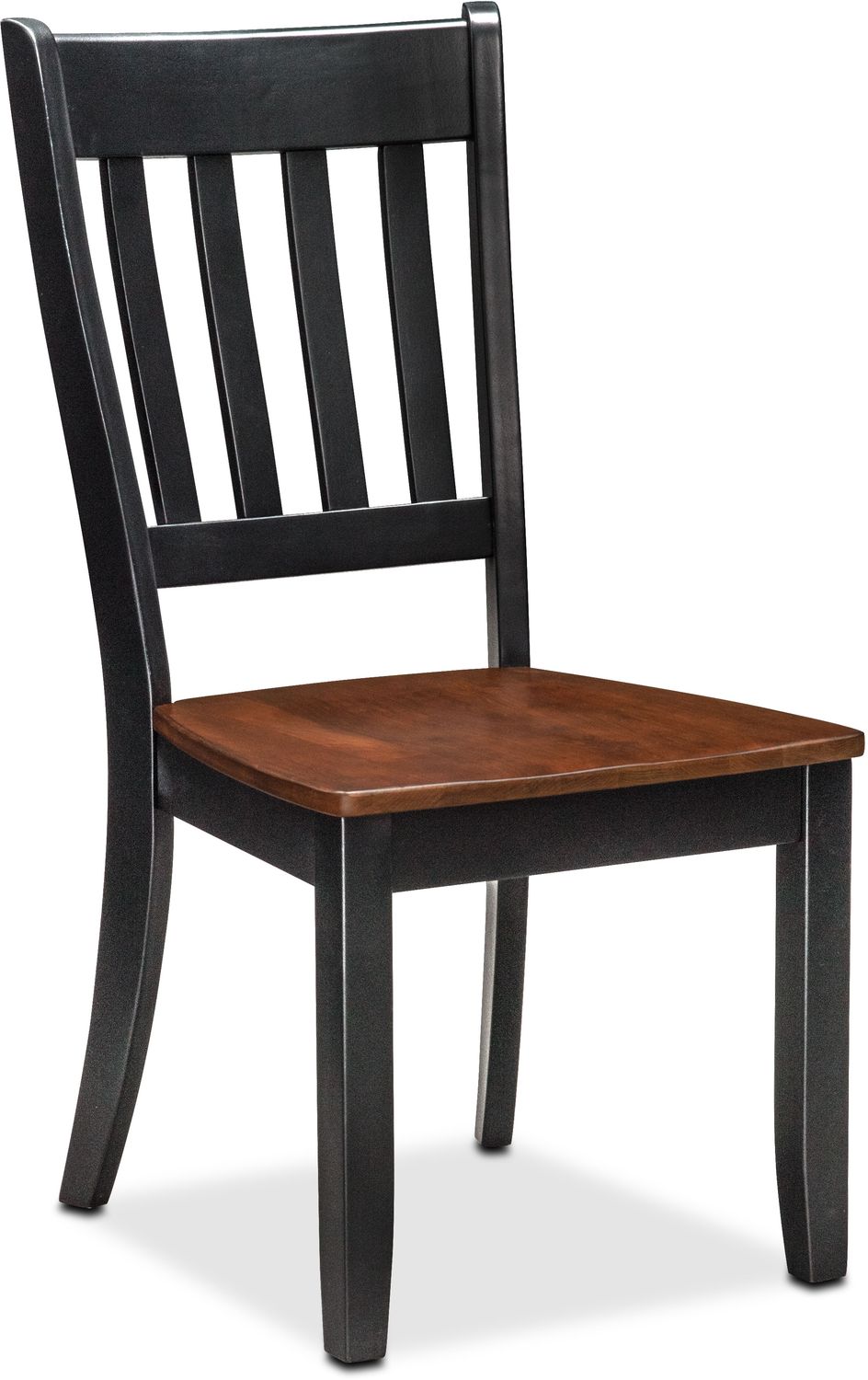 Nantucket DropLeaf Table and 2 SlatBack Chairs Black and Cherry
