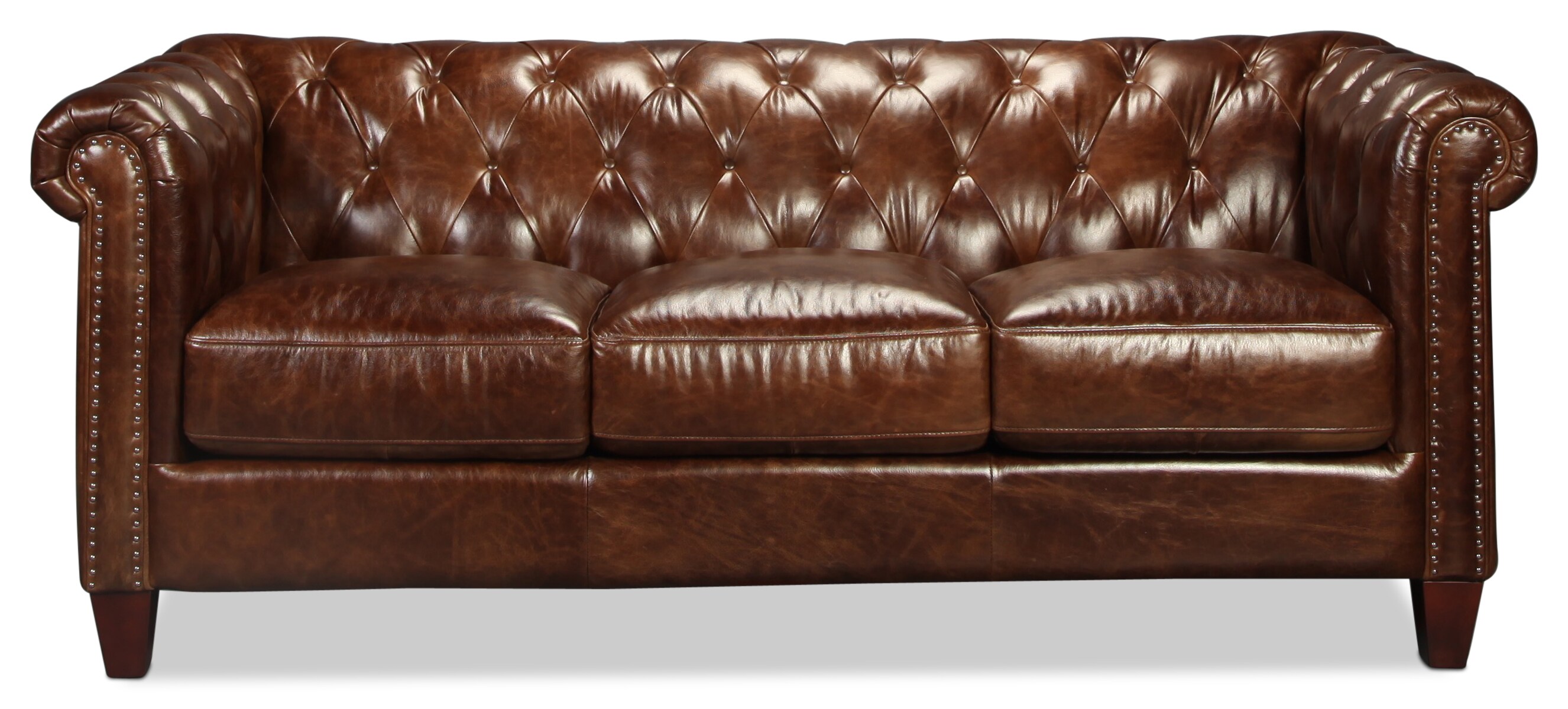 Natalia Leather Chair - Cigar | Levin Furniture