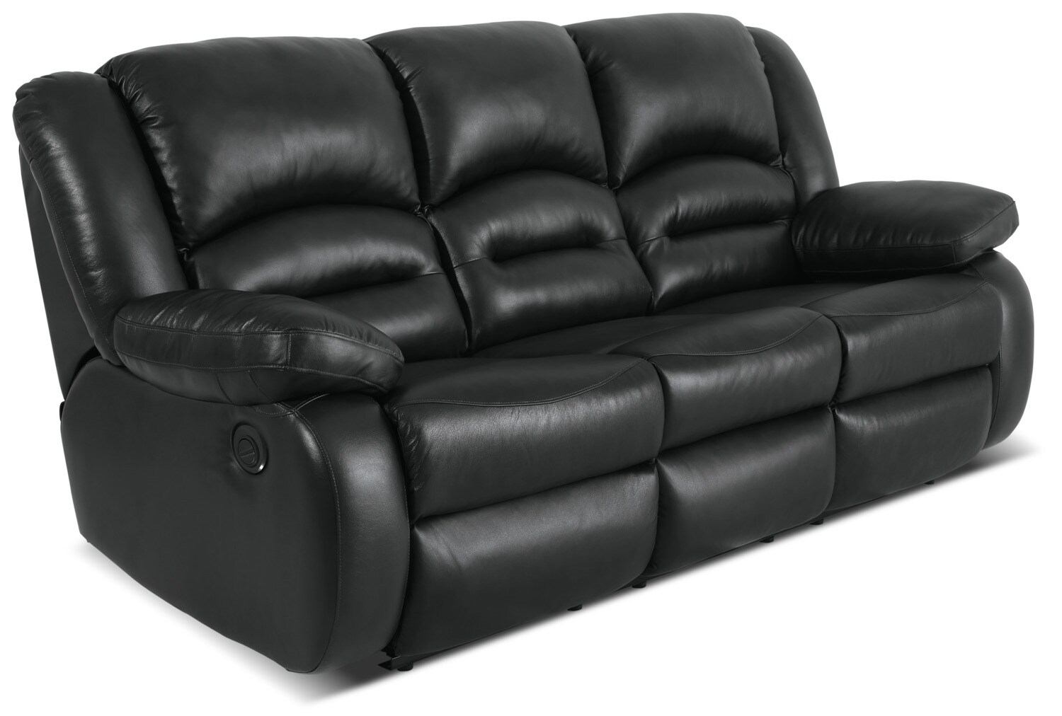 toreno black genuine leather reclining sofa reviews