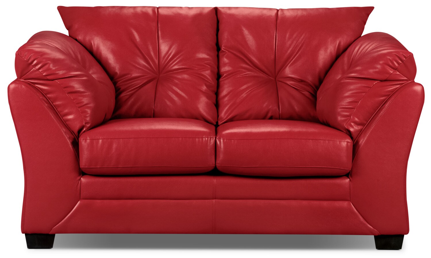 Max Faux Leather Sofa Red The Brick
