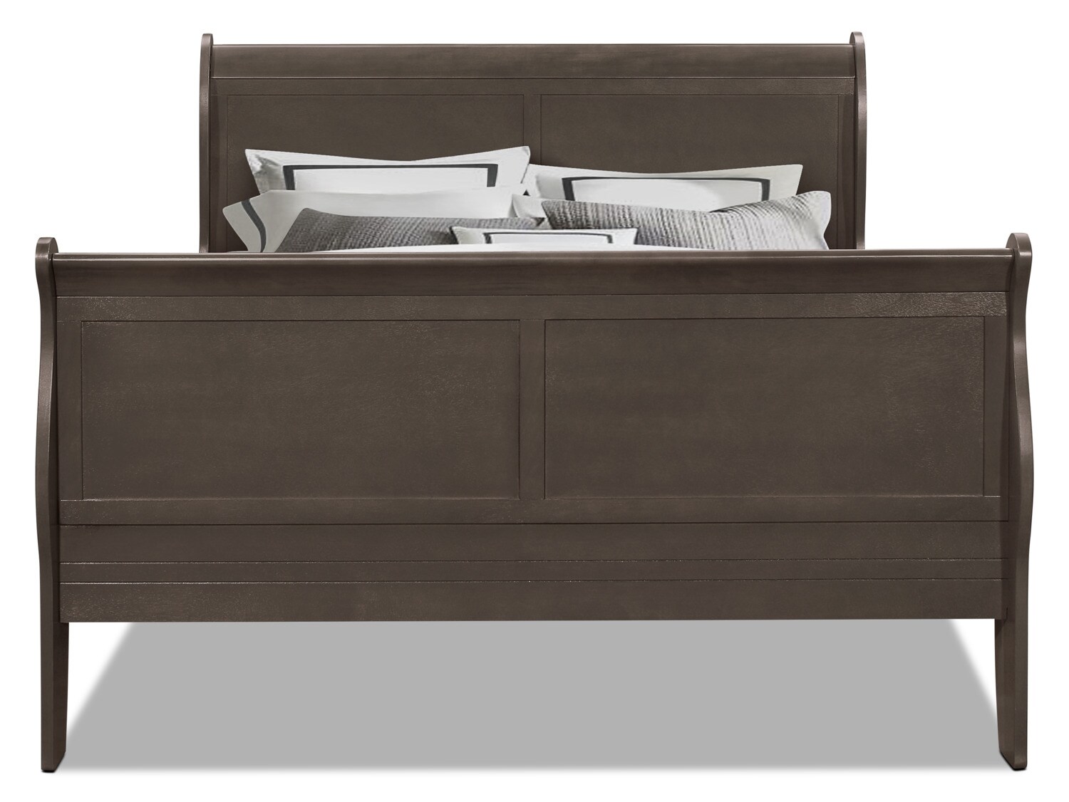 Lyla Queen Sleigh Bed Grey The Brick